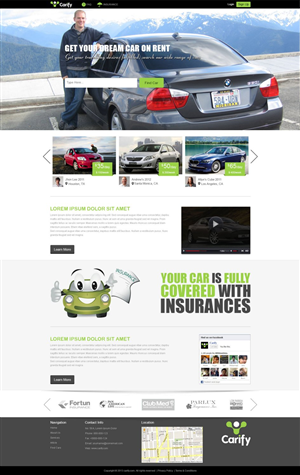 Website for peer to peer car sharing service | Web Design par TechWise