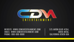 Business Card Design by shakar for CDM Entertainment | Design #9218172