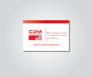 Business Card Design by yusrichanifnazarudin14 for CDM Entertainment | Design #9219117