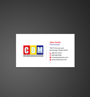 Business Card Design by chandrayaan.creative for CDM Entertainment | Design: #9219419