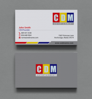 Business Card Design by chandrayaan.creative for CDM Entertainment | Design: #9219420
