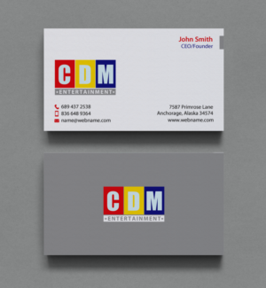 Business Card Design by chandrayaan.creative for CDM Entertainment | Design: #9219421