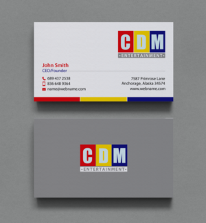 Diseño de Tarjeta de Presentación por chandrayaan.creative para CDM Entertainment | Diseño: #9219423