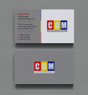 Diseño de Tarjeta de Presentación por chandrayaan.creative para CDM Entertainment | Diseño: #9219424