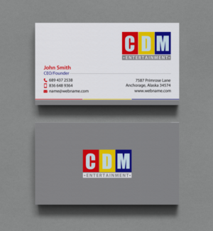 Diseño de Tarjeta de Presentación por chandrayaan.creative para CDM Entertainment | Diseño: #9219425