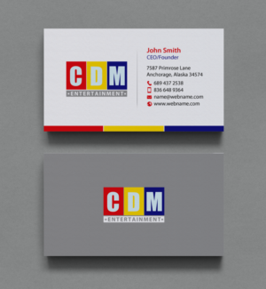 Diseño de Tarjeta de Presentación por chandrayaan.creative para CDM Entertainment | Diseño: #9219426