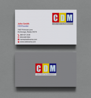 Diseño de Tarjeta de Presentación por chandrayaan.creative para CDM Entertainment | Diseño: #9219427