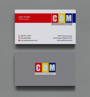 Diseño de Tarjeta de Presentación por chandrayaan.creative para CDM Entertainment | Diseño: #9219470