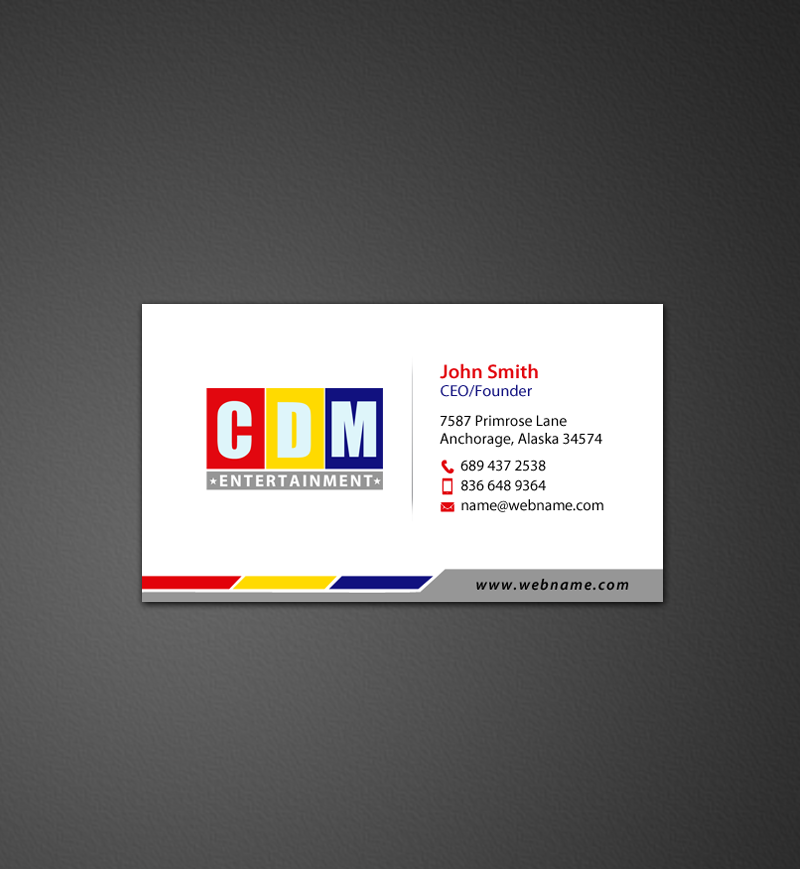 Business Card Design by chandrayaan.creative for CDM Entertainment | Design #9224015