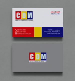 Diseño de Tarjeta de Presentación por chandrayaan.creative para CDM Entertainment | Diseño: #9224018