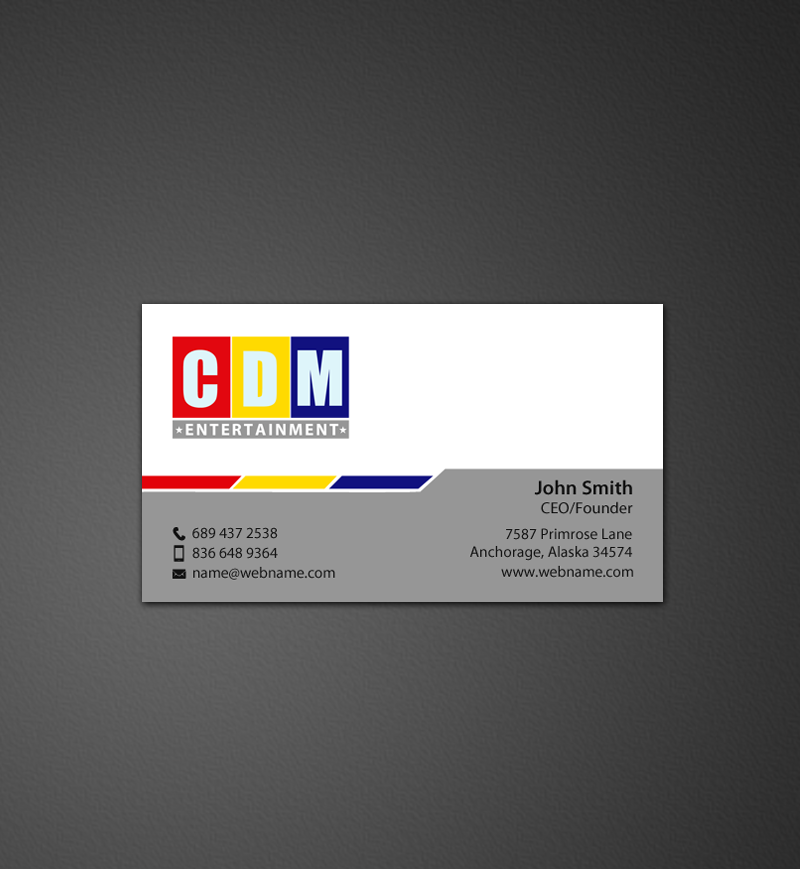 Business Card Design by chandrayaan.creative for CDM Entertainment | Design #9224021