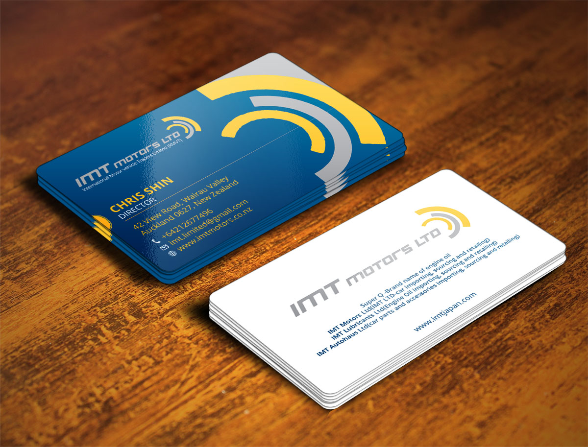 Visitenkarten-Design von Verified artistry (Design garden) für IMT Ltd | Design #9223251