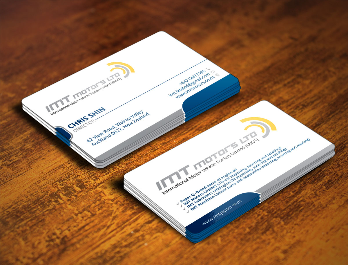 Visitenkarten-Design von Verified artistry (Design garden) für IMT Ltd | Design #9223266