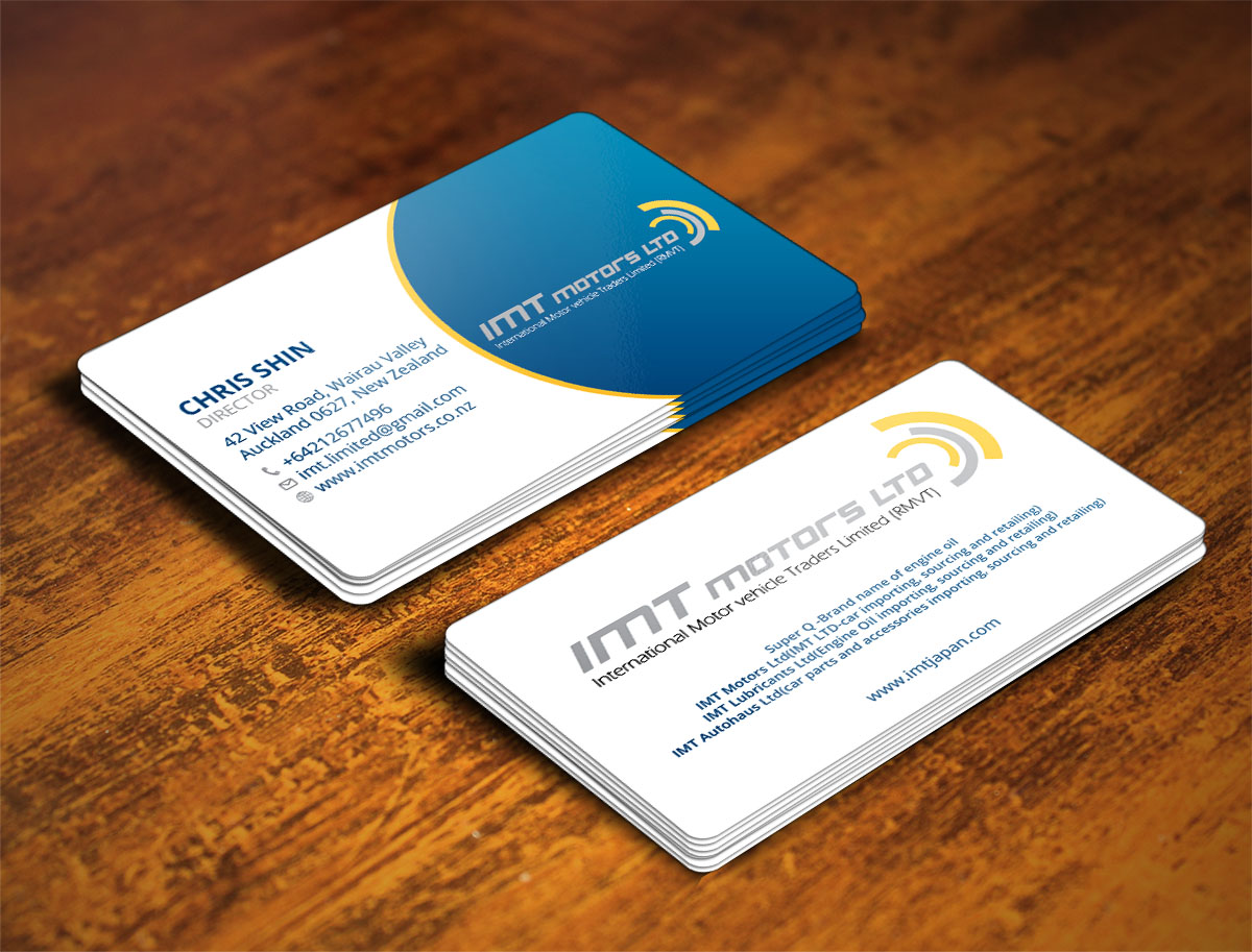 Visitenkarten-Design von Verified artistry (Design garden) für IMT Ltd | Design #9223268