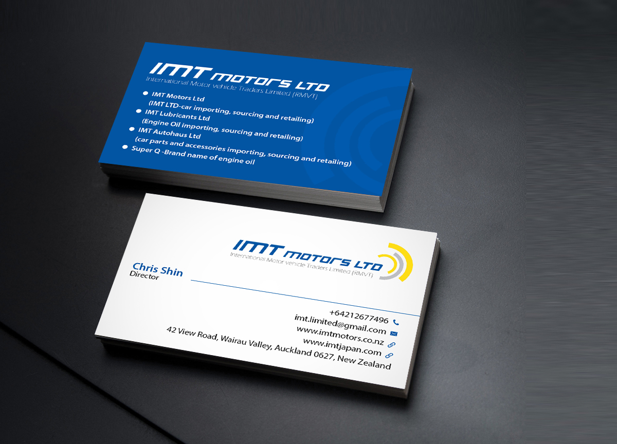 Business Card Design by Creations Box 2015 for IMT Ltd | Design #9245042
