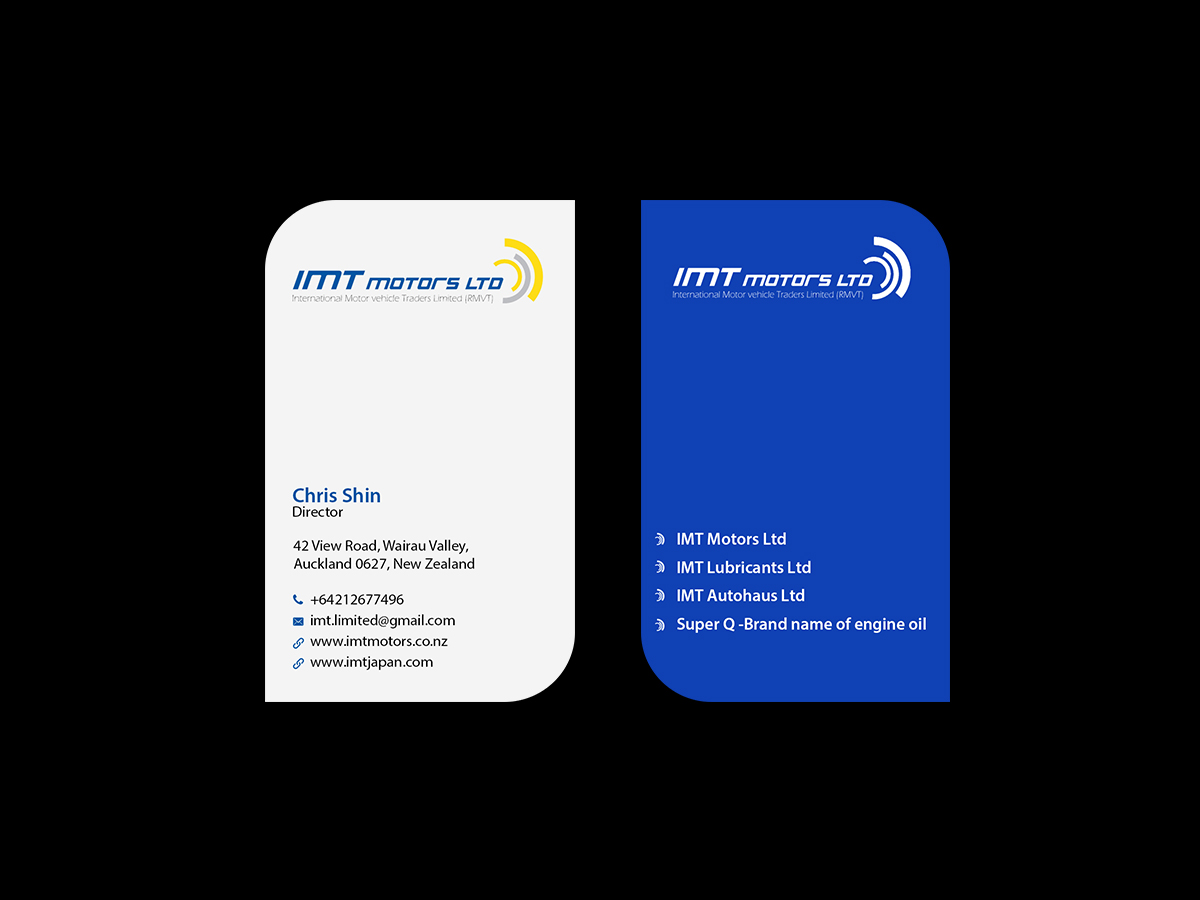 Business Card Design by Creations Box 2015 for IMT Ltd | Design #9245046