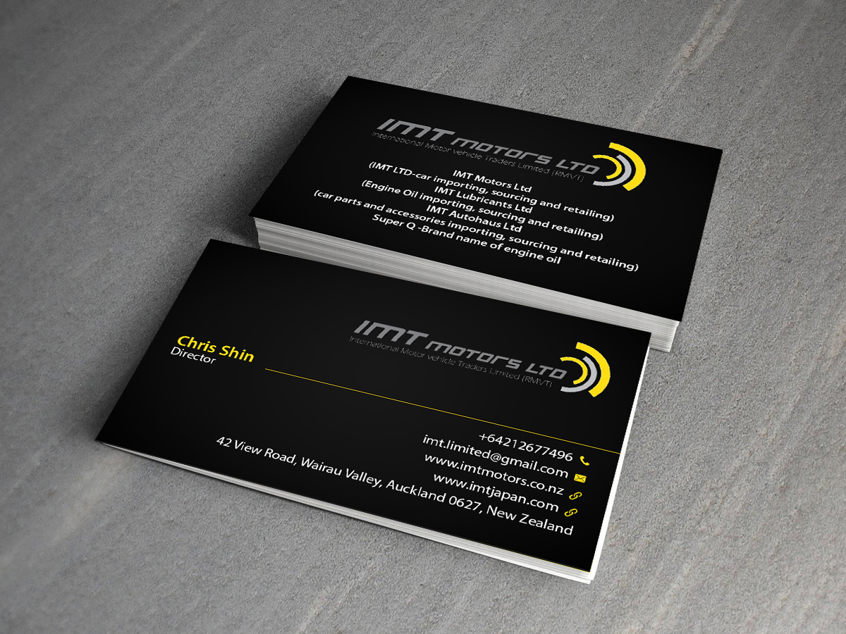 Business Card Design by Creations Box 2015 for IMT Ltd | Design #9245053