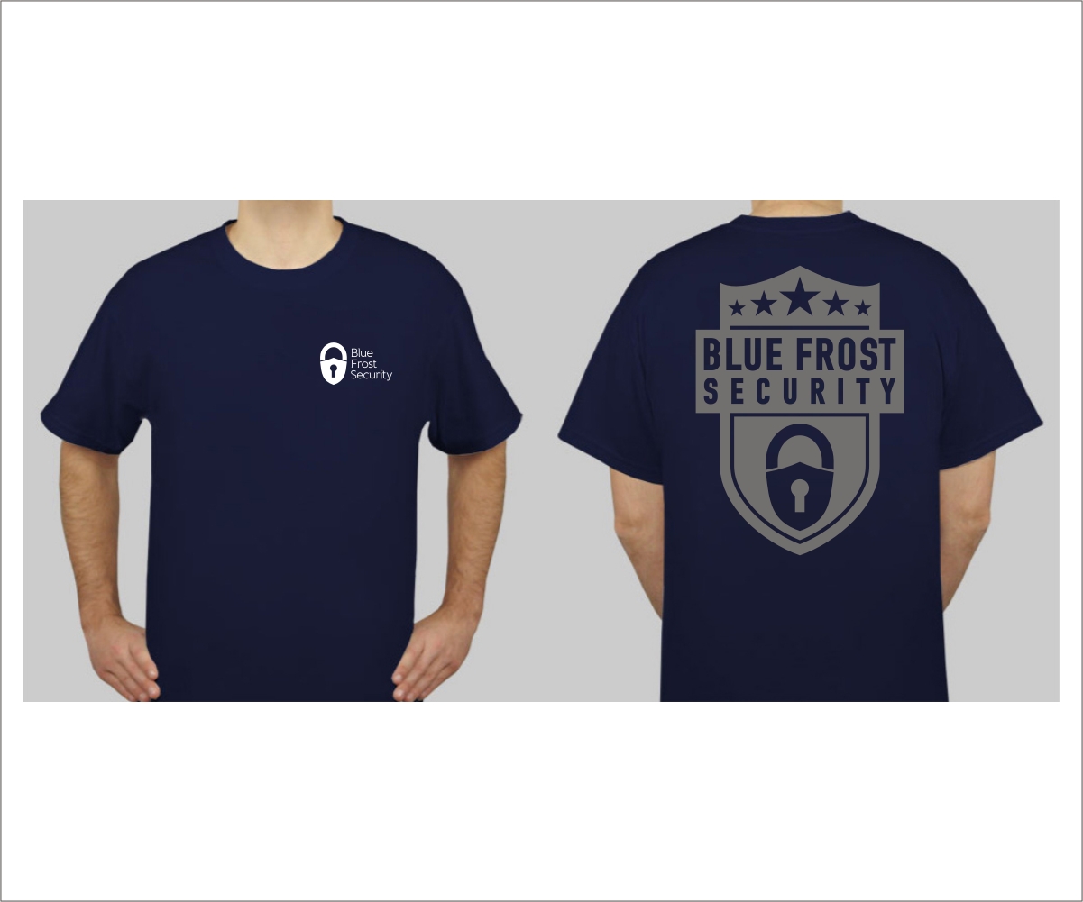 Diseño de Camiseta por Rox Art Design para Blue Frost Security GmbH | Diseño #9262915