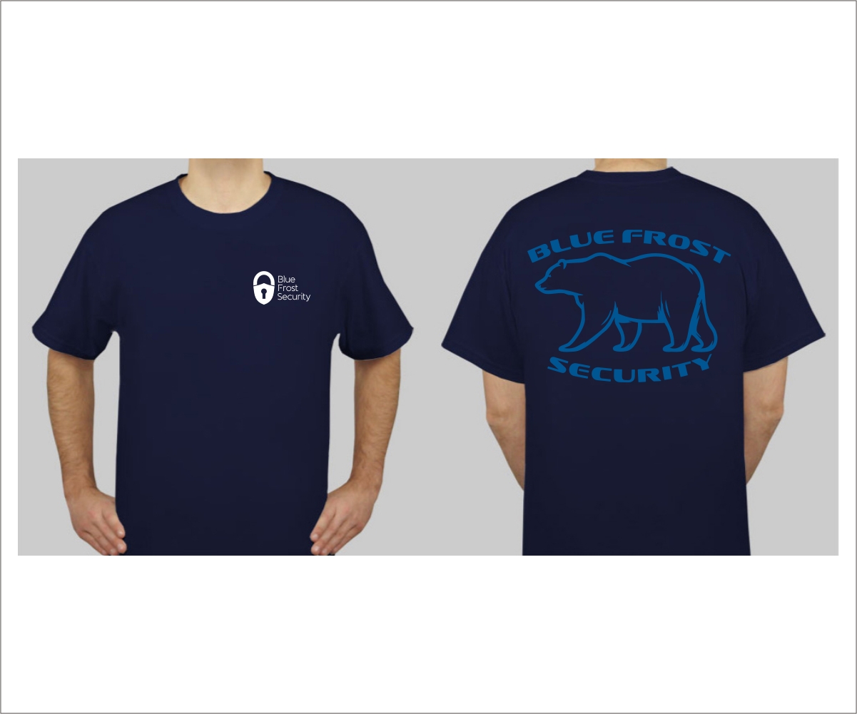 Diseño de Camiseta por Rox Art Design para Blue Frost Security GmbH | Diseño #9293457