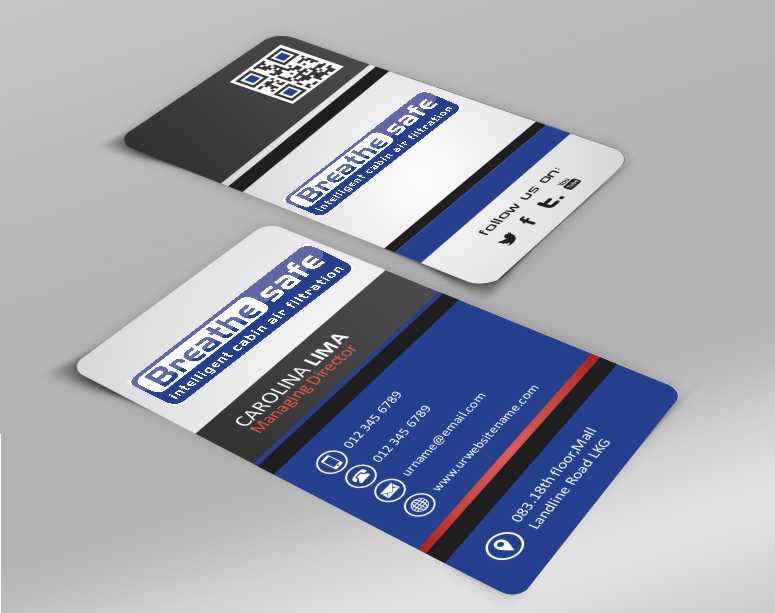 Visitenkarten-Design von AwsomeD für Breathesafe Pty Ltd | Design #9225274