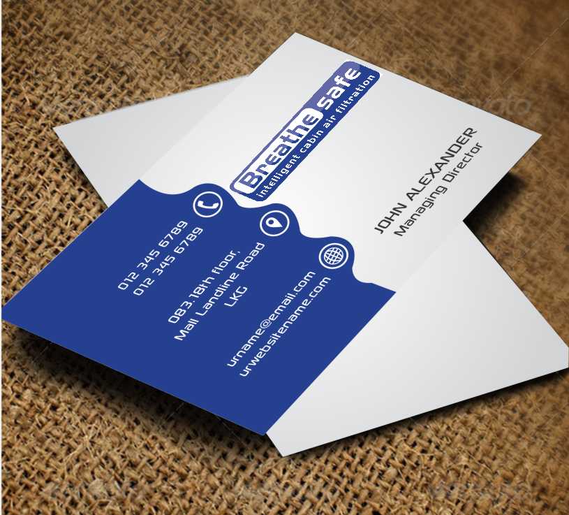 Diseño de Tarjeta de Presentación por AwsomeD para Breathesafe Pty Ltd | Diseño #9225278
