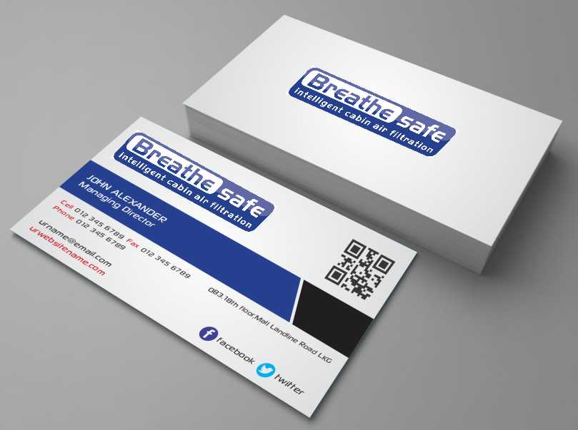 Business Card Design by AwsomeD for Breathesafe Pty Ltd | Design #9225279