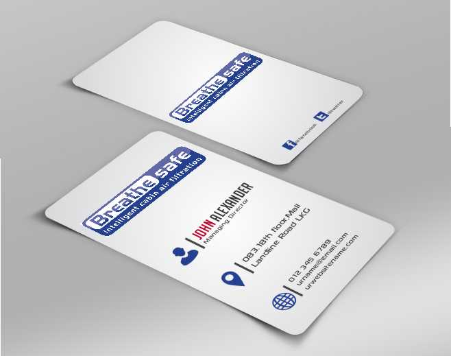 Business Card Design by AwsomeD for Breathesafe Pty Ltd | Design #9225284