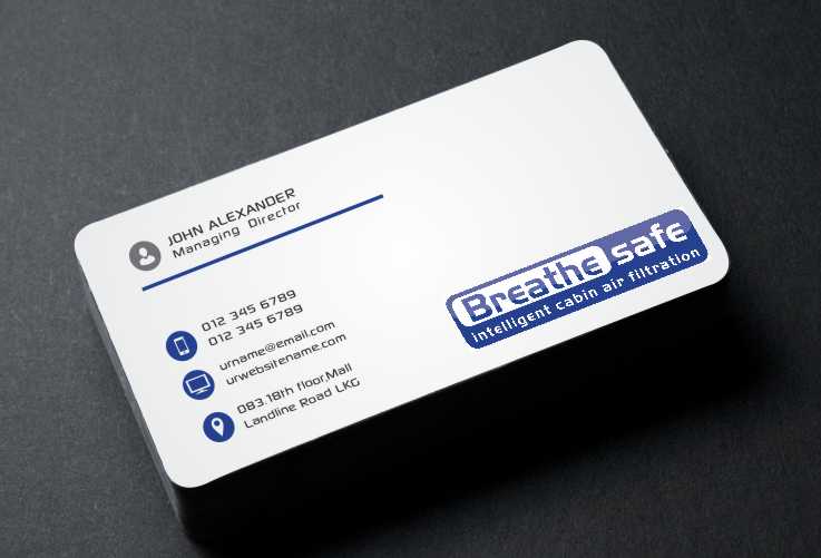 Diseño de Tarjeta de Presentación por AwsomeD para Breathesafe Pty Ltd | Diseño #9225285