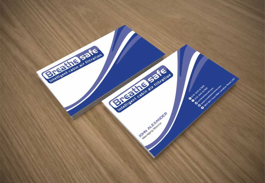 Diseño de Tarjeta de Presentación por szabist para Breathesafe Pty Ltd | Diseño #9225299