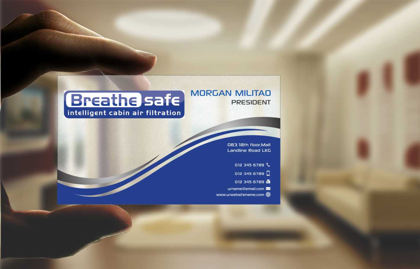 Business Card Design by szabist for Breathesafe Pty Ltd | Design #9225308
