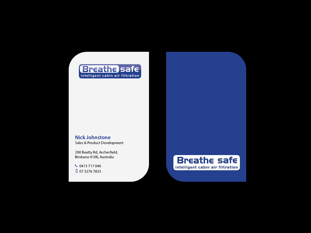Business Card Design by Creations Box 2015 for Breathesafe Pty Ltd | Design #9244984
