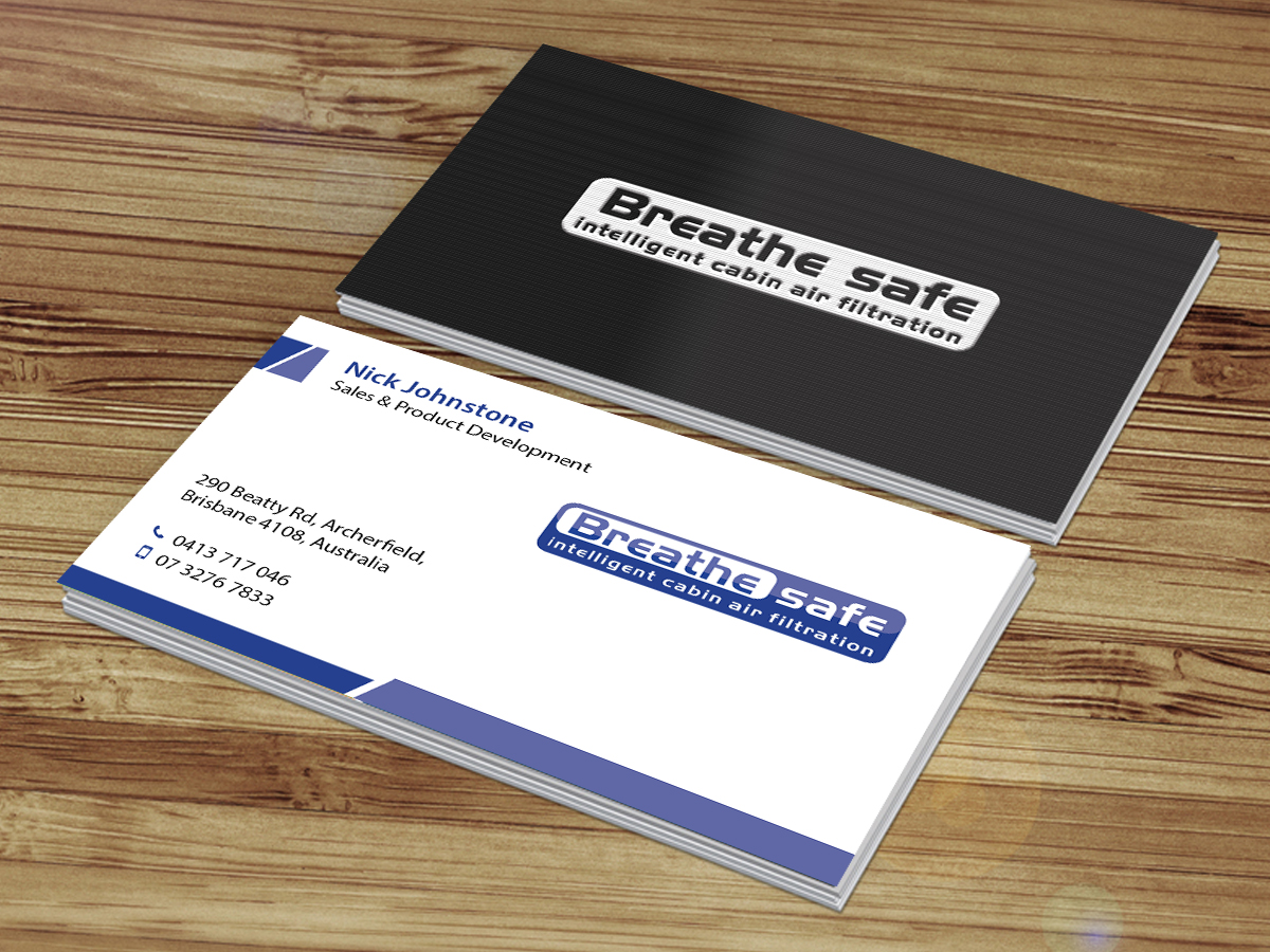 Diseño de Tarjeta de Presentación por Creations Box 2015 para Breathesafe Pty Ltd | Diseño #9244991