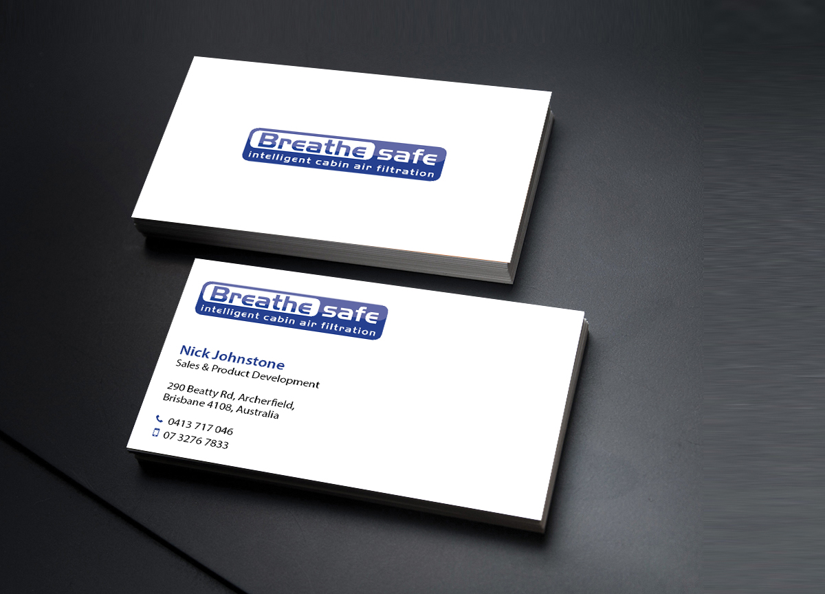 Visitenkarten-Design von Creations Box 2015 für Breathesafe Pty Ltd | Design #9244993
