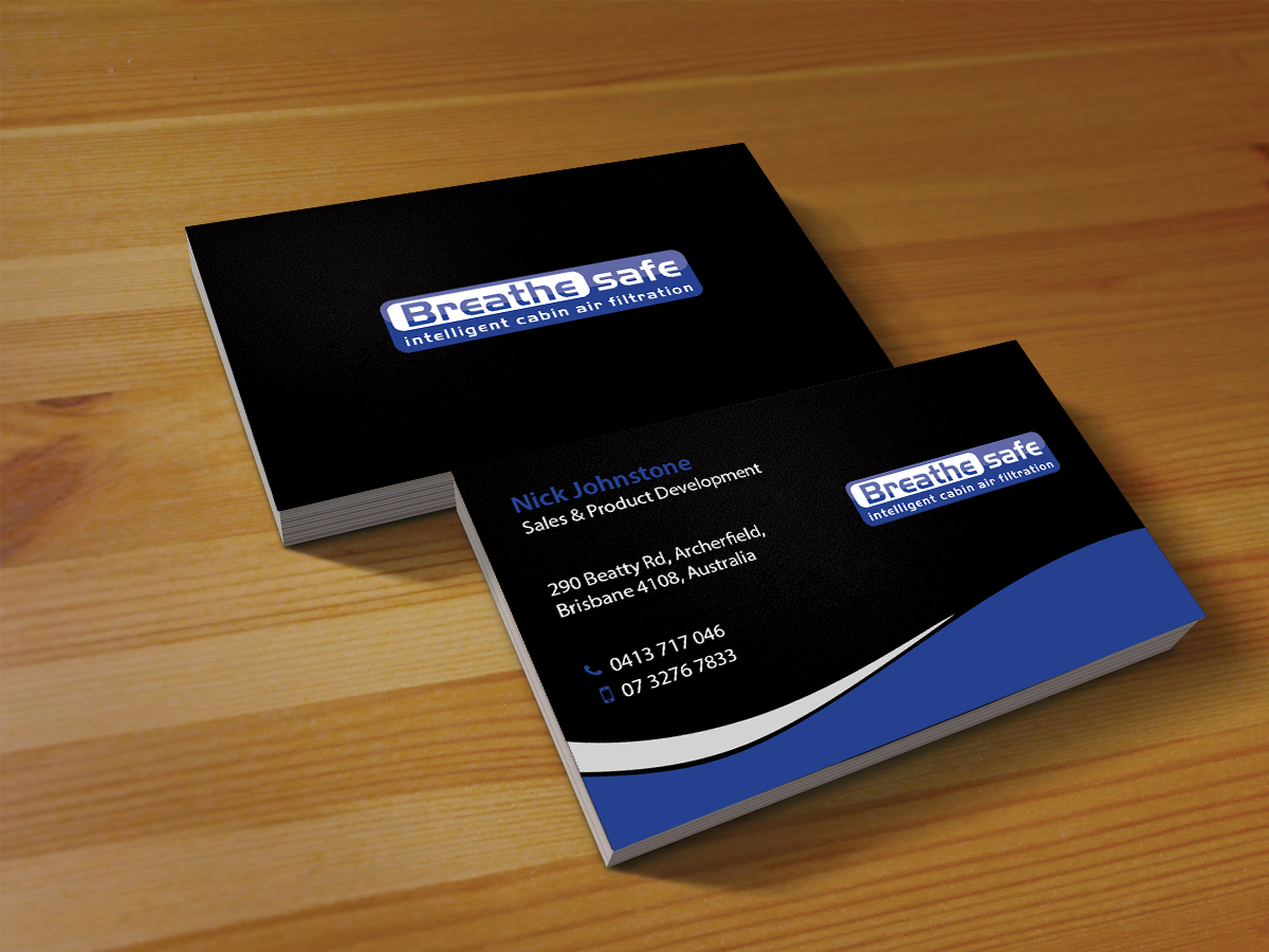 Diseño de Tarjeta de Presentación por Creations Box 2015 para Breathesafe Pty Ltd | Diseño #9244998