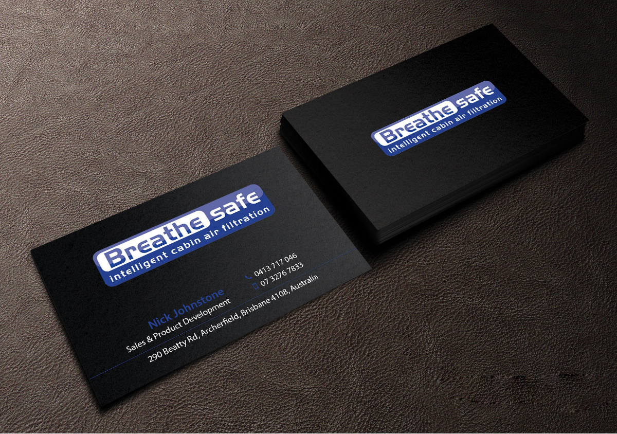 Business Card Design by Creations Box 2015 for Breathesafe Pty Ltd | Design #9245005