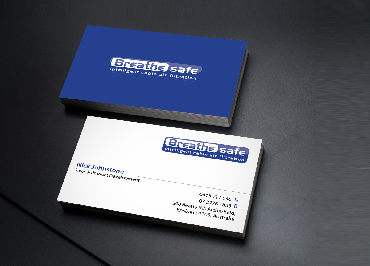 Visitenkarten-Design von Creations Box 2015 für Breathesafe Pty Ltd | Design #9245006