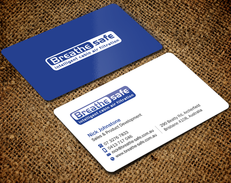 Business Card Design by Brand aid for Breathesafe Pty Ltd | Design #9227060