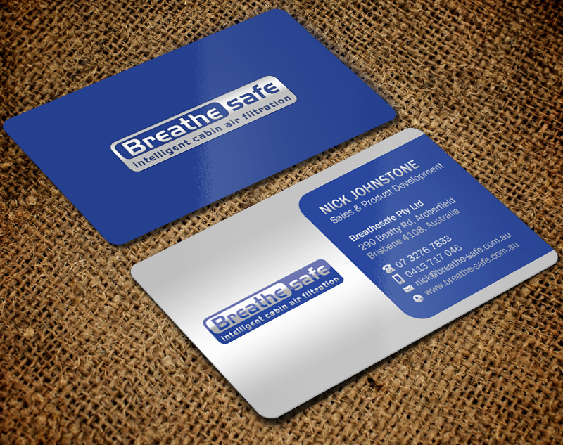 Diseño de Tarjeta de Presentación por Brand aid para Breathesafe Pty Ltd | Diseño #9318370
