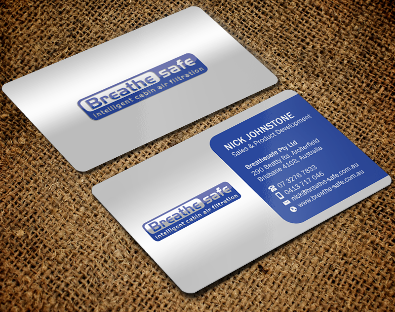 Diseño de Tarjeta de Presentación por Brand aid para Breathesafe Pty Ltd | Diseño #9318371