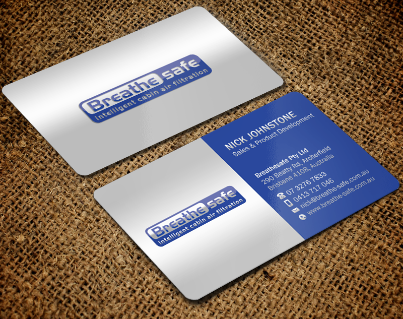 Diseño de Tarjeta de Presentación por Brand aid para Breathesafe Pty Ltd | Diseño #9318395