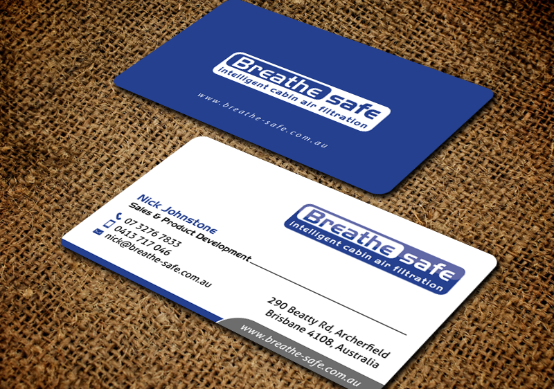 Business Card Design by chandrayaan.creative for Breathesafe Pty Ltd | Design #9236112