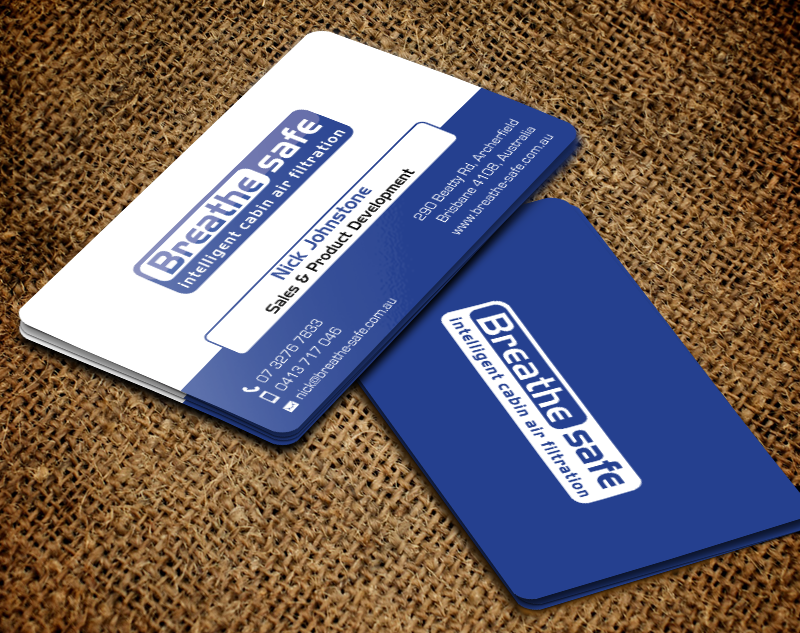 Design de Carte de Visite par chandrayaan.creative pour Breathesafe Pty Ltd | Design #9236127