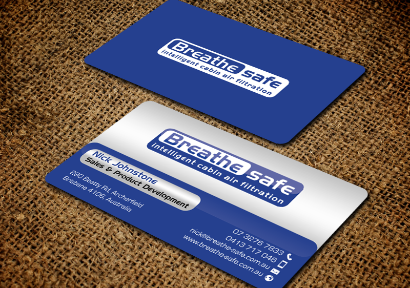 Diseño de Tarjeta de Presentación por chandrayaan.creative para Breathesafe Pty Ltd | Diseño #9318219