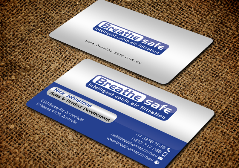 Diseño de Tarjeta de Presentación por chandrayaan.creative para Breathesafe Pty Ltd | Diseño #9318264