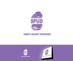 SPUD (inside logo image) Fancy Jacket Potatoes (underneath in text) | Diseño de Logo por Alexandra S.