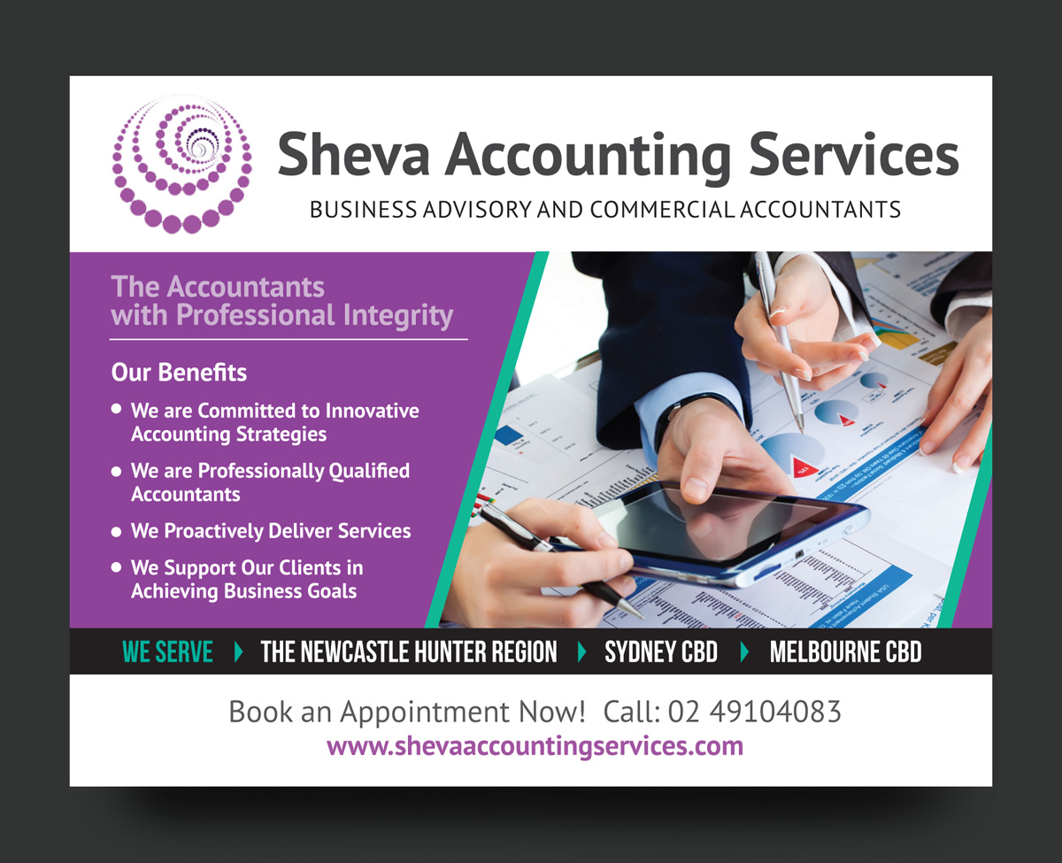 Postkarten-Design von rkailas für Sheva Accounting Services | Design #9273844