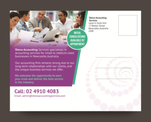 Design de Carte Postale par rkailas pour Sheva Accounting Services | Design : #9278532