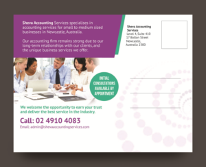 Design de Carte Postale par rkailas pour Sheva Accounting Services | Design : #9278534
