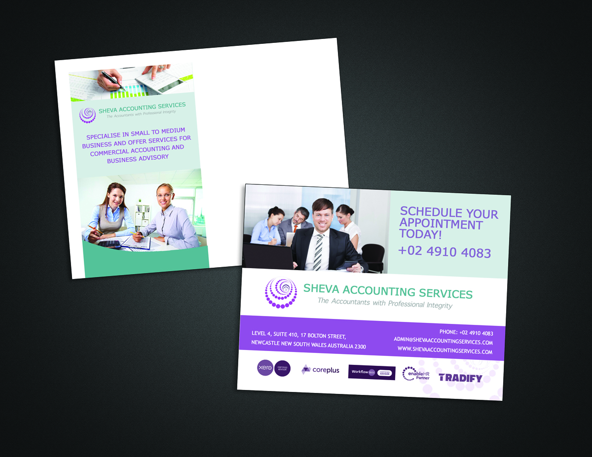 Postcard Design by Unique Styles for Sheva Accounting Services | Design #9246801