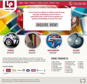 Loyalty Print website re-design | Wordpress Design by jeckx2